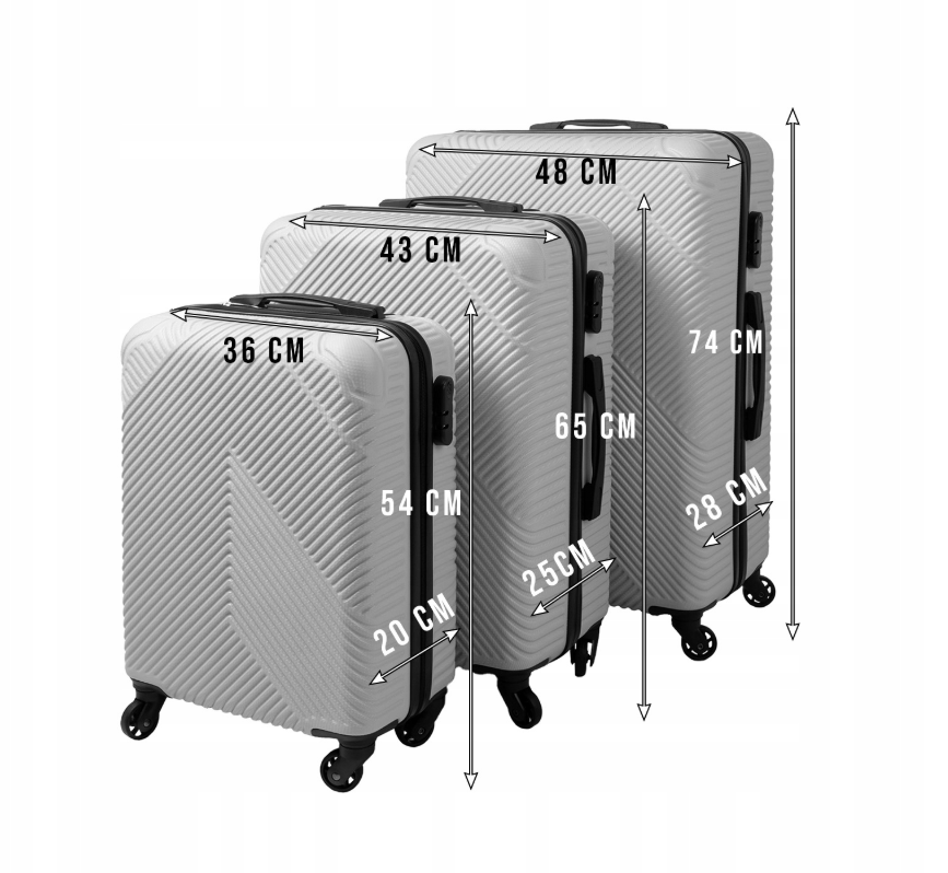 sada cestovných kufrov